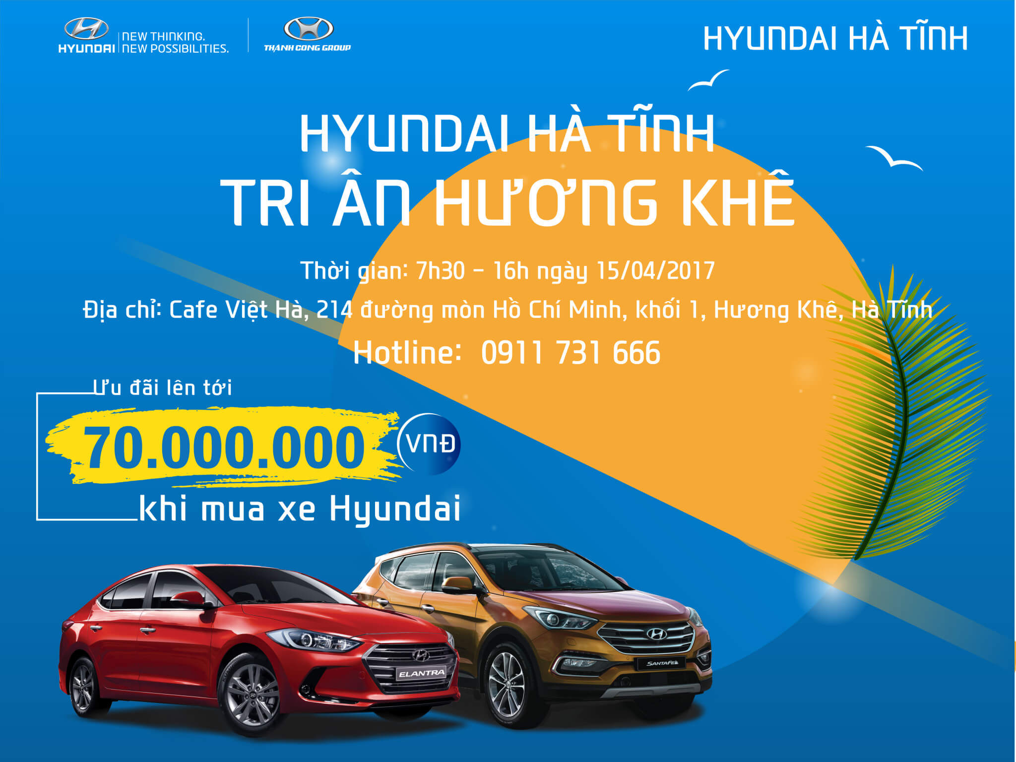 Hyundai Hà Tĩnh tổ chức chương trình lái thử và trải nghiệm xe Hyundai tại Hương Khê Hà Tĩnh